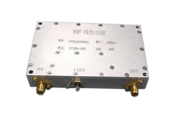 5 Watt çıkış gücü RF Doğrusal güç amplifikatörü SMA konektörü